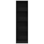 vidaXL Knižnica, čierny dub, 40x24x143 cm, imitácia dreva – Obrázok 5