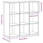 vidaXL Knižnica čierny dub 98x29x97,5 cm, umelé drevo – Obrázok 10