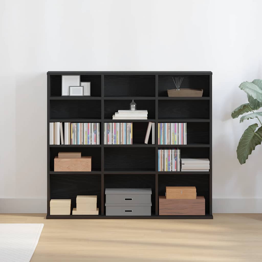 862481_1.jpg vidaXL Skrinka na CD, čierny dub, 100x23x89,5 cm, umelé drevo – Obrázok 1