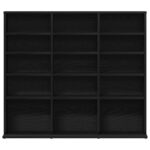 vidaXL Skrinka na CD, čierny dub, 100x23x89,5 cm, umelé drevo – Obrázok 4