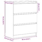 vidaXL Komoda, remeselnícky dub, 60x35x76 cm, umelé drevo – Obrázok 12