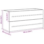 vidaXL Kúpeľňová skrinka pod umývadlo, dubový drevený remeselník, 100x38,5x48 cm, imitácia dreva – Obrázok 12