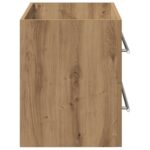 vidaXL Kúpeľňová skrinka pod umývadlo, dubový drevený remeselník, 100x38,5x48 cm, imitácia dreva – Obrázok 7