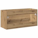 vidaXL Kúpeľňová skrinka pod umývadlo, dubový drevený remeselník, 100x38,5x48 cm, imitácia dreva – Obrázok 8