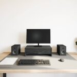 vidaXL Stojan na monitor so zásuvkami, čierny dub, 50x27x15 cm, technické drevo – Obrázok 3