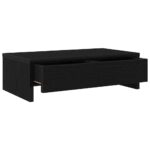 vidaXL Stojan na monitor so zásuvkami, čierny dub, 50x27x15 cm, technické drevo – Obrázok 5