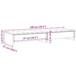 vidaXL Stojan na monitor so zásuvkami, čierny dub, 100x27x15 cm, umelé drevo – Obrázok 12