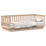 vidaXL Denná posteľ bez matraca 90x200 cm masívne borovicové drevo – Obrázok 4