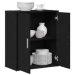vidaXL Komoda, čierny dub, 60x31x70 cm, imitácia dreva – Obrázok 4