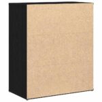 vidaXL Komoda, čierny dub, 60x31x70 cm, imitácia dreva – Obrázok 8