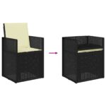 vidaXL Záhradné jedálenské stoličky 2 pcs Antracitová a krémová PP – Obrázok 9