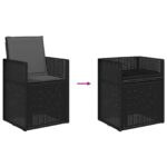 vidaXL Záhradné jedálenské stoličky 2 pcs Antracitová PP – Obrázok 9