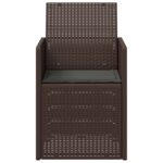 vidaXL Záhradné jedálenské stoličky 2 pcs Hnedá a antracitová PP – Obrázok 5