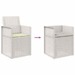 vidaXL Záhradné jedálenské stoličky 2 pcs Biela a krémová PP – Obrázok 9