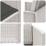 vidaXL Záhradné jedálenské stoličky 2 pcs Biela a antracitová PP – Obrázok 8