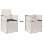 vidaXL Záhradné jedálenské stoličky 2 pcs Biela a antracitová PP – Obrázok 9