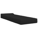 vidaXL Skladacia pohovka na spaní Čierna 200 x 70 x 15 cm Látka – Obrázok 3
