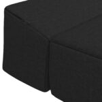 vidaXL Skladacia pohovka na spaní Čierna 200 x 70 x 15 cm Látka – Obrázok 6