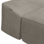 vidaXL Skladacia pohovka na spaní Svetlosivá 200 x 70 x 15 cm Zamat – Obrázok 6