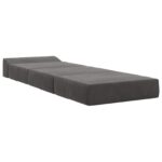 vidaXL Skladacia pohovka na spaní Tmavosivá 200 x 70 x 15 cm Zamat – Obrázok 3