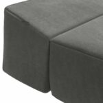vidaXL Skladacia pohovka na spaní Tmavosivá 200 x 70 x 15 cm Zamat – Obrázok 6