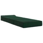 vidaXL Skladacia pohovka na spaní Tmavozelená 200 x 70 x 15 cm Zamat – Obrázok 3