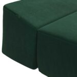 vidaXL Skladacia pohovka na spaní Tmavozelená 200 x 70 x 15 cm Zamat – Obrázok 6