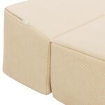 vidaXL Skladacia pohovka na spaní Krémová 200 x 70 x 15 cm – Obrázok 6