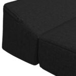 vidaXL Skladacia pohovka na spaní Čierna 200 x 70 x 10 cm Látka – Obrázok 5