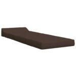 vidaXL Skladacia pohovka na spaní Sivohnedá 200 x 70 x 10 cm Látka – Obrázok 2
