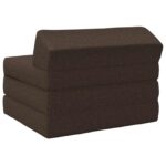 vidaXL Skladacia pohovka na spaní Sivohnedá 200 x 70 x 10 cm Látka – Obrázok 4