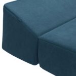 vidaXL Skladacia pohovka na spaní Modrá 200 x 70 x 10 cm Zamat – Obrázok 5