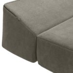 vidaXL Skladacia pohovka na spaní Svetlosivá 200 x 70 x 10 cm Zamat – Obrázok 5