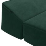 vidaXL Skladacia pohovka na spaní Tmavozelená 200 x 70 x 10 cm Zamat – Obrázok 5