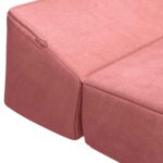 vidaXL Skladacia pohovka na spaní Ružová 200 x 70 x 10 cm Zamat – Obrázok 5