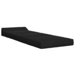 vidaXL Skladacia pohovka na spaní Čierna 200 x 70 x 10 cm Zamat – Obrázok 2