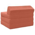 vidaXL Skladacia pohovka na spaní Červenooranžová 200 x 70 x 10 cm – Obrázok 4