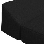 vidaXL Skladacia pohovka na spaní Čierna 120 x 60 x 49 cm Látka – Obrázok 5