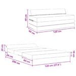 vidaXL Skladacia pohovka na spaní Čierna 120 x 60 x 49 cm Látka – Obrázok 9