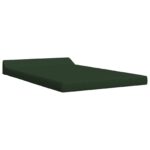vidaXL Skladacia pohovka na spaní Tmavozelená 120 x 60 x 49 cm Látka – Obrázok 2