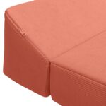 vidaXL Skladacia pohovka na spaní Červenooranžová 120 x 60 x 49 cm – Obrázok 5