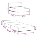 vidaXL Skladacia pohovka na spaní Tmavozelená 60 x 70 x 41 cm Látka – Obrázok 10