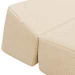vidaXL Skladacia pohovka na spaní Krémová 60 x 70 x 41 cm Látka – Obrázok 6