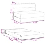 vidaXL Skladacia pohovka na spaní Čierna 70 x 80 x 60 cm Látka – Obrázok 9