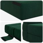 vidaXL Skladacia pohovka na spaní Tmavozelená 152 x 86,5 x 60 cm Látka – Obrázok 6
