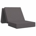 vidaXL Skladacia pohovka na spaní 75 x 63 x 45 cm Svetlosivá – Obrázok 2