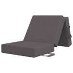 vidaXL Skladacia pohovka na spaní 75 x 63 x 45 cm Svetlosivá – Obrázok 3