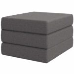 vidaXL Skladacia pohovka na spaní 75 x 63 x 45 cm Svetlosivá – Obrázok 5