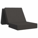 vidaXL Skladacia pohovka na spaní 75 x 63 x 45 cm Tmavosivá – Obrázok 2