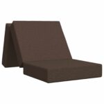 vidaXL Skladacia pohovka na spaní 75 x 63 x 45 cm Sivohnedá – Obrázok 2